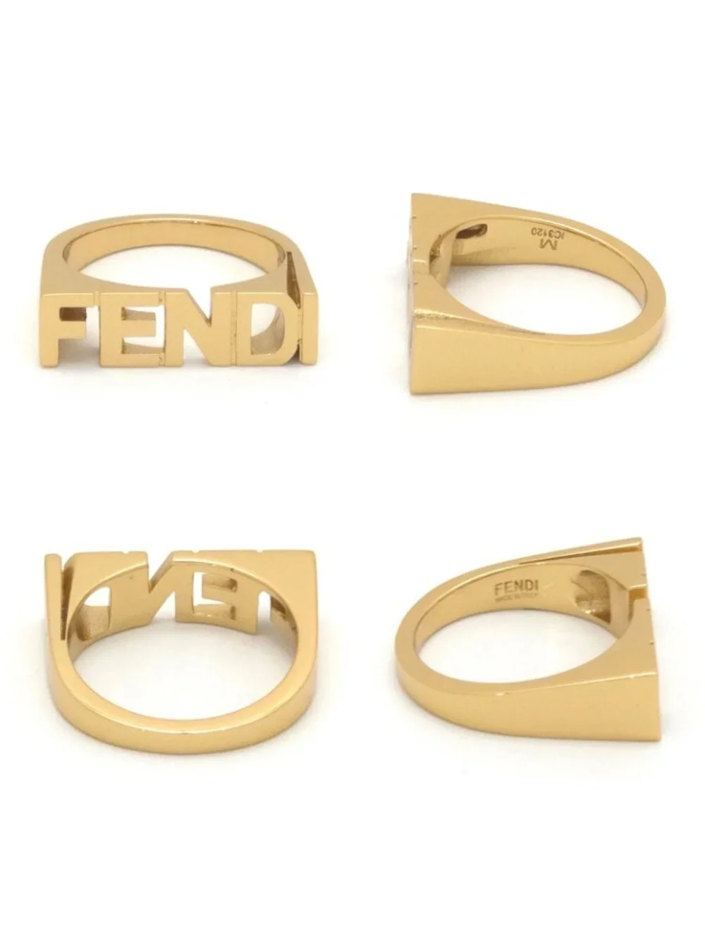 Fendi Letter Ring Logo M Gold